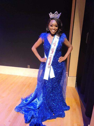 Kyra Maurice poses after she is crowned as Miss Black Mississippi USA.